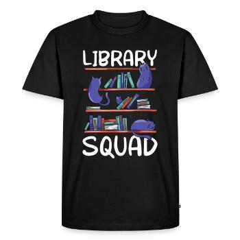 Équipe de la bibliothèque Amoureux des livres Bibliothécaire - T-shirt Premium bio Homme - noir - Devant - Nico (187cm)