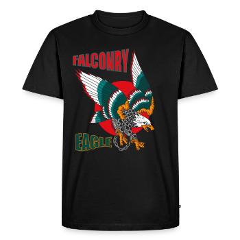 Fauconnerie Eagles Faucons Autour des palombes Oiseaux de proie Ornitho - T-shirt Premium bio Homme - noir - Devant - Nico (187cm)