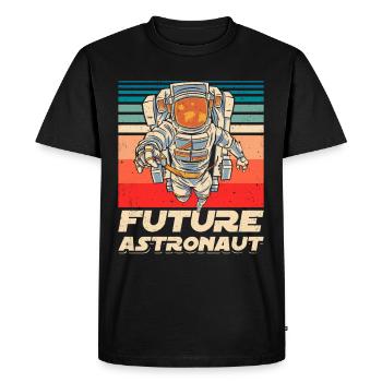 Future Astronaut Astronomy Space Rocket - Men's Premium Organic T-Shirt - black - Front - Nico (187cm)