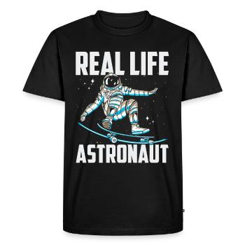 Astronaute de la vraie vie Astronomie Astronomique Fusée - T-shirt Premium bio Homme - noir - Devant - Nico (187cm)