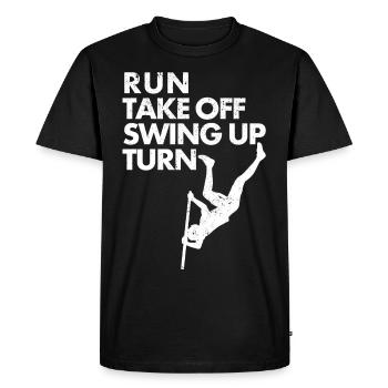 drôle saut à la perche saut à la perche saut à la perche - T-shirt Premium bio Homme - noir - Devant - Nico (187cm)