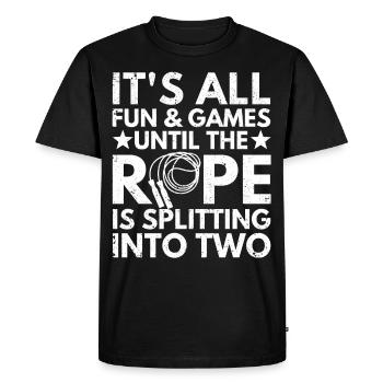Funny Jump Rope Jump Rope Skip Rop - Men's Premium Organic T-Shirt - black - Front - Nico (187cm)