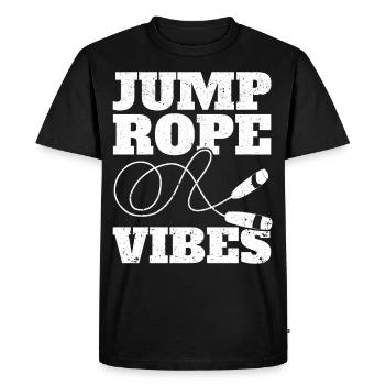 Funny Jump Rope Jump Rope Jump Rope sprin - Men's Premium Organic T-Shirt - black - Front - Nico (187cm)