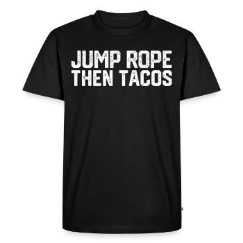 Funny Jump Rope Jump Rope Jump Rope sprin - Men's Premium Organic T-Shirt - black - Front - Nico (187cm)