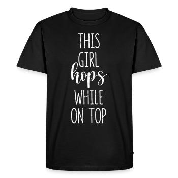Drôle de corde à sauter cette fille sautillant - T-shirt Premium bio Homme - noir - Devant - Nico (187cm)