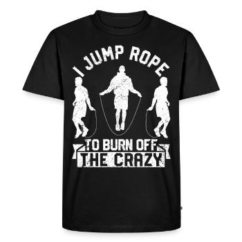 Drôle de corde à sauter corde à sauter je saute à la corde - T-shirt Premium bio Homme - noir - Devant - Nico (187cm)