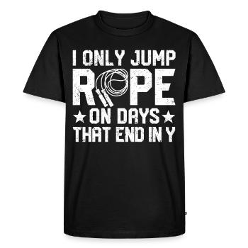 Funny skipping rope skipping rope - Men's Premium Organic T-Shirt - black - Front - Nico (187cm)