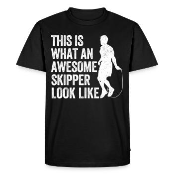 Funny skipping rope skipping rope - Men's Premium Organic T-Shirt - black - Front - Nico (187cm)