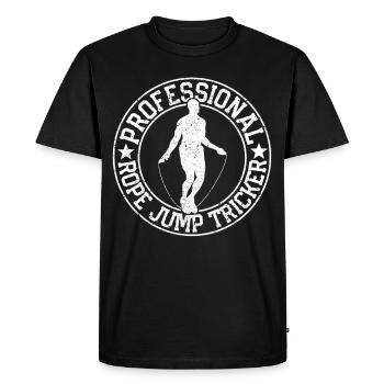 Drôle de corde à sauter à sauter à la corde à sauter Tricks - T-shirt Premium bio Homme - noir - Devant - Nico (187cm)