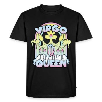 Vierge Reine - T-shirt Premium bio Homme - noir - Devant - Nico (187cm)