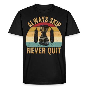 Funny skipping rope skipping rope jumping rope sprin - Men's Premium Organic T-Shirt - black - Front - Nico (187cm)