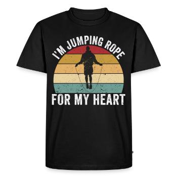 Funny skipping rope skipping rope jumping rope - Men's Premium Organic T-Shirt - black - Front - Nico (187cm)