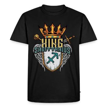 Signe du zodiaque du Sagittaire - T-shirt Premium bio Homme - noir - Devant - Nico (187cm)