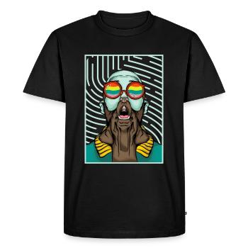 Gay pride - T-shirt Premium bio Homme - noir - Devant - Nico (187cm)