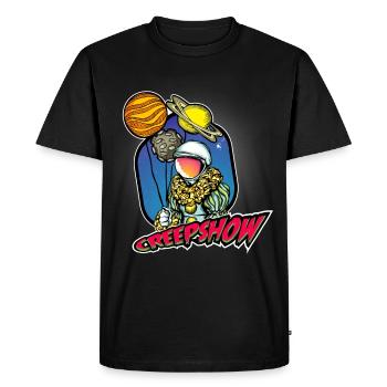 Astronaut - Men's Premium Organic T-Shirt - black - Front - Nico (187cm)