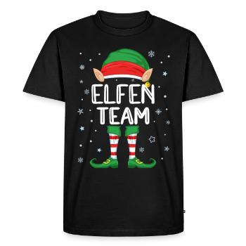 Elfes Equipe Costume Noël Costume Famille Elfe - T-shirt Premium bio Homme - noir - Devant - Nico (187cm)