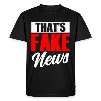 These are fake news Press law Press freedom - Men's Premium Organic T-Shirt - black - Front - Nico (187cm)