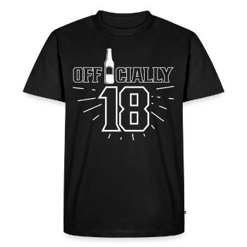 Official 18th birthday eighteen birthday child - Men's Premium Organic T-Shirt - black - Front - Nico (187cm)