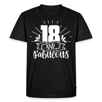18 et fabuleuse fête anniversaire dix-huit - T-shirt Premium bio Homme - noir - Devant - Nico (187cm)