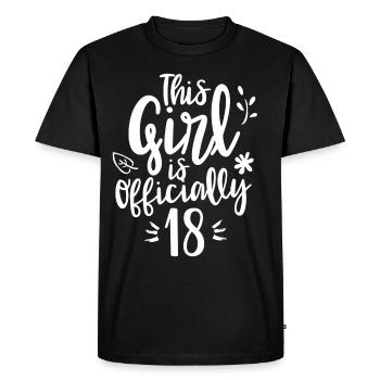 This girl is officially 18 celebration eighteen - Men's Premium Organic T-Shirt - black - Front - Nico (187cm)