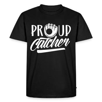 Proud Catcher Hobby Baseball Catcher Player - Men's Premium Organic T-Shirt - black - Front - Nico (187cm)
