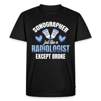 Sonographer like a radiologist, out of bankruptcy - Men's Premium Organic T-Shirt - black - Front - Nico (187cm)
