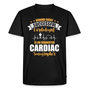 Hôpital d’échographie pour professionnels de la santé échographiques - T-shirt Premium bio Homme - noir - Devant - Nico (187cm)