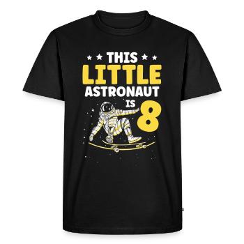 Ce petit astronaute est 8 Planet Happy - T-shirt Premium bio Homme - noir - Devant - Nico (187cm)