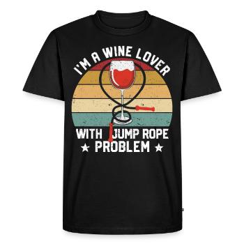 Funny skipping rope skipping rope jumping rope - Men's Premium Organic T-Shirt - black - Front - Nico (187cm)
