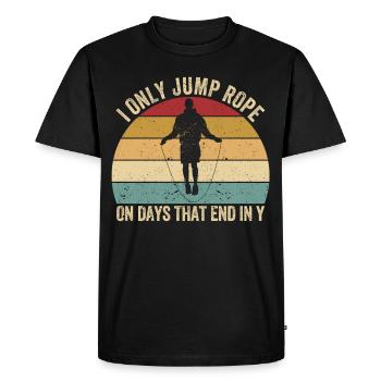 Funny skipping rope skipping rope jumping rope - Men's Premium Organic T-Shirt - black - Front - Nico (187cm)
