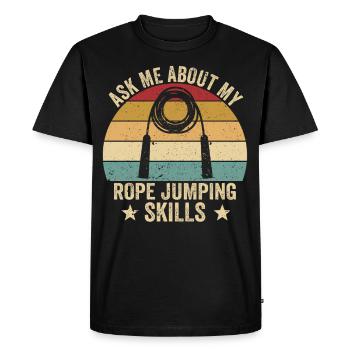 Funny skipping rope skipping rope jumping rope - Men's Premium Organic T-Shirt - black - Front - Nico (187cm)