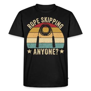Drôle de corde à sauter corde à sauter corde à sauter pour - T-shirt Premium bio Homme - noir - Devant - Nico (187cm)