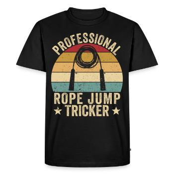 Funny Jump Rope Jump Rope Jump Rope - Men's Premium Organic T-Shirt - black - Front - Nico (187cm)