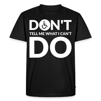 Drôle de lésion de la moelle épinière Coupe transversale du fauteuil roulant - T-shirt Premium bio Homme - noir - Devant - Nico (187cm)
