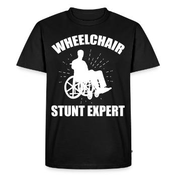 Drôle de lésion de la moelle épinière Coupe transversale du fauteuil roulant - T-shirt Premium bio Homme - noir - Devant - Nico (187cm)