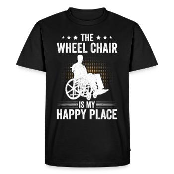 Drôle de lésion de la moelle épinière Coupe transversale du fauteuil roulant - T-shirt Premium bio Homme - noir - Devant - Nico (187cm)