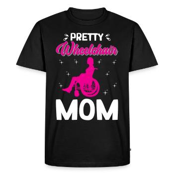 Drôle de lésion de la moelle épinière Coupe transversale du fauteuil roulant - T-shirt Premium bio Homme - noir - Devant - Nico (187cm)