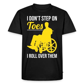 Drôle de lésion de la moelle épinière Coupe transversale du fauteuil roulant - T-shirt Premium bio Homme - noir - Devant - Nico (187cm)
