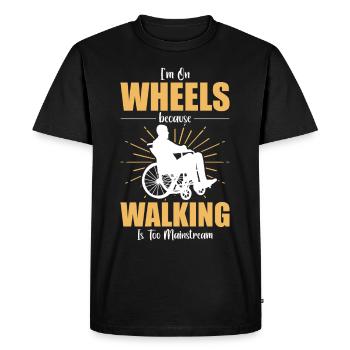 Funny Spinal Cord Injury Wheelchair Cross-Section - Men's Premium Organic T-Shirt - black - Front - Nico (187cm)