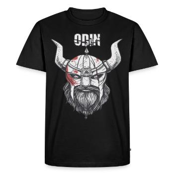 Viking Ragnar Odin Valhalla Warriors Mythology - Men's Premium Organic T-Shirt - black - Front - Nico (187cm)