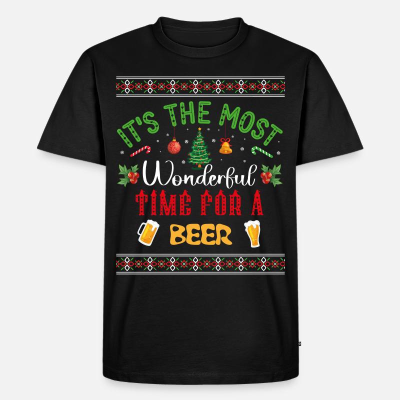 Ugly Christmas - Männer Premium Bio T-Shirt - Schwarz