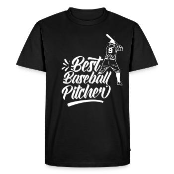 Meilleur lanceur de baseball de tous les temps - T-shirt Premium bio Homme - noir - Devant - Nico (187cm)