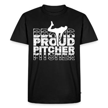 Fier lanceur de baseball Joueur de lanceur amateur - T-shirt Premium bio Homme - noir - Devant - Nico (187cm)