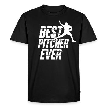 Best Baseball Pitcher Ever Hobby Pitcher - Men's Premium Organic T-Shirt - black - Front - Nico (187cm)