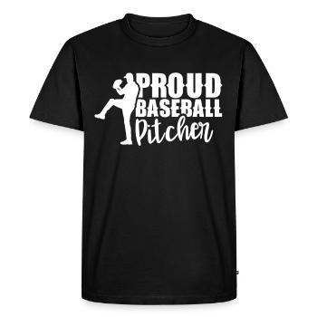 Fier lanceur de baseball Lanceur de baseball Joueur de baseball - T-shirt Premium bio Homme - noir - Devant - Nico (187cm)