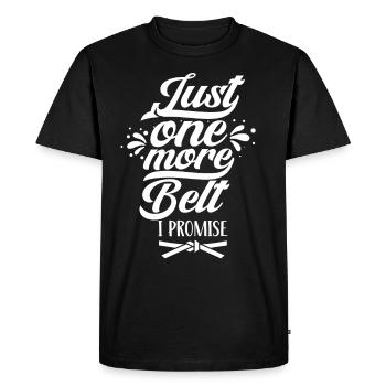 Plus qu’une ceinture promise gur ceinture noire - T-shirt Premium bio Homme - noir - Devant - Nico (187cm)