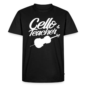 Professeur de violoncelle Professeur de violoncelle Violoncelle Violoncelliste - T-shirt Premium bio Homme - noir - Devant - Nico (187cm)