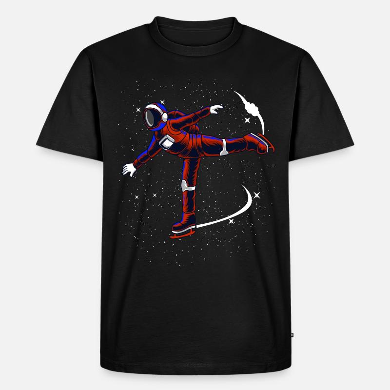 Schlittschuhe Eiskunstlauf - Männer Premium Bio T-Shirt - Schwarz