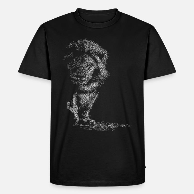Löwe Outfit - Männer Premium Bio T-Shirt - Schwarz
