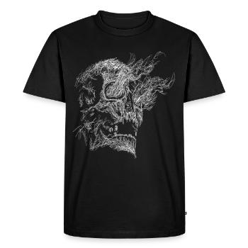 Crâne - T-shirt Premium bio Homme - noir - Devant - Nico (187cm)
